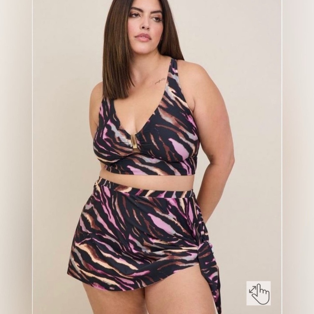 Torrid Vibrant Animal Print Swim Set 🦓